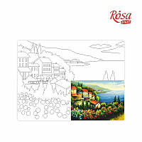 Полотно на картоні з контуром, Морські пейзажі №2, 30*40, бавовна, акрил, ROSA START GPA283902