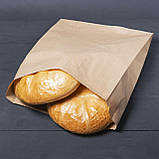 Паперові пакети для хліба 300*110*400 мм цупкий крафт пакет саше бурий фасувальний, фото 2