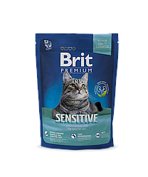 Корм Brit Premium Sensitive (Бріт Преміум для котів з чутливим травленням), 1,5кг.