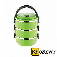 Переносная ёмкость для хранения продуктов 3 Layer Stainless Steel Lunch Box | 3 штуки