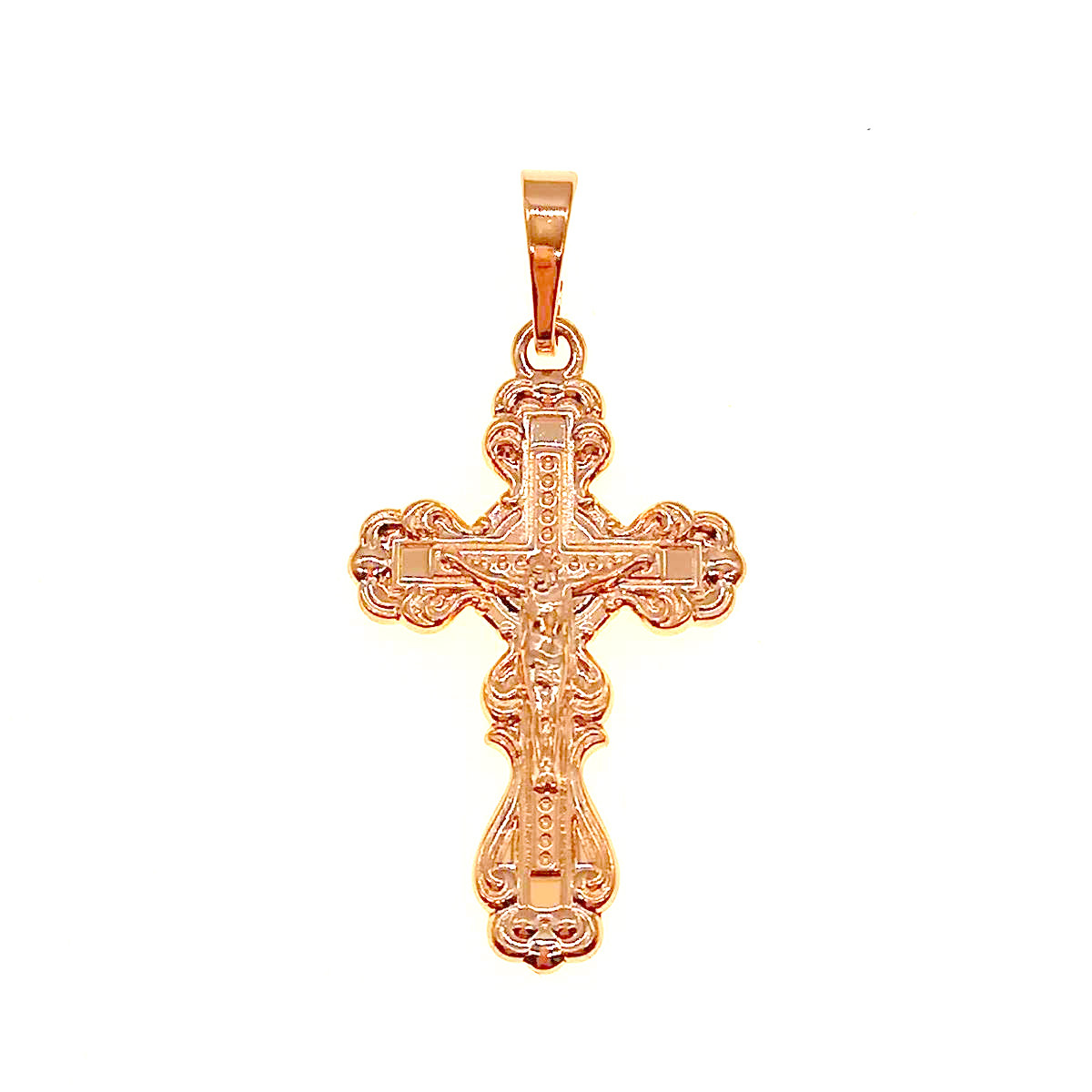 Хрестик Xuping з медичного золота, позолота 18K, 42418 (1)