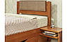 Деревянная кровать с мягкой спинкой и ящиками Лика Люкс Олимп, фото 3
