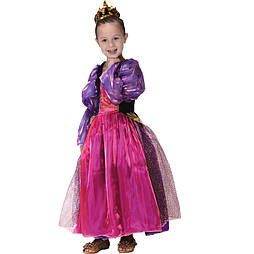 Дитячий карнавальний костюм принцеса, зріст 110-120 см, фіолетовий, віскоза, поліестер (CC290B)