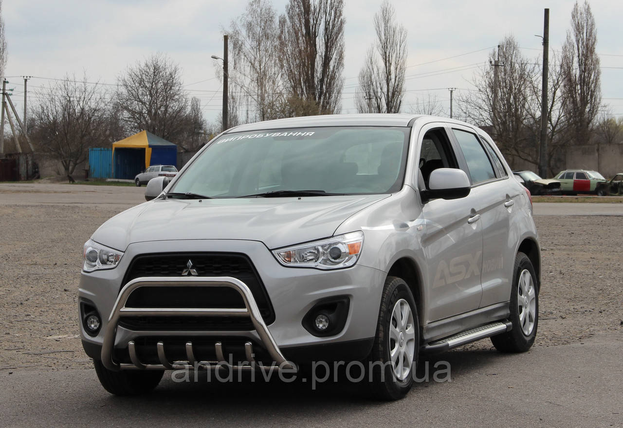 Кенгурник із грилем (захист переднього бампера) Mitsubishi ASX 2013+