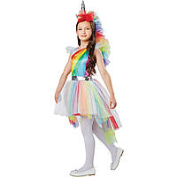 Детский карнавальный костюм Единорог, рост 92-104 см, разноцветный, вискоза, полиэстер (EЕ392A)