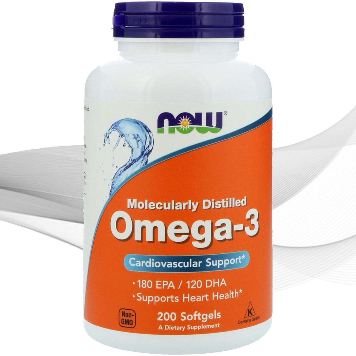 Рибний Жир NOW Omega 3 1000 мг 200 софт капс.