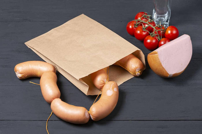 Бумажные пакеты крафт 220*60*340 мм, эко пакеты для продуктов, упаковка ...