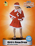 Дитячий карнавальний костюм новорічний для дівчинки, зріст 92-104 см, червоний, віскоза, поліестер (CC606A), фото 2