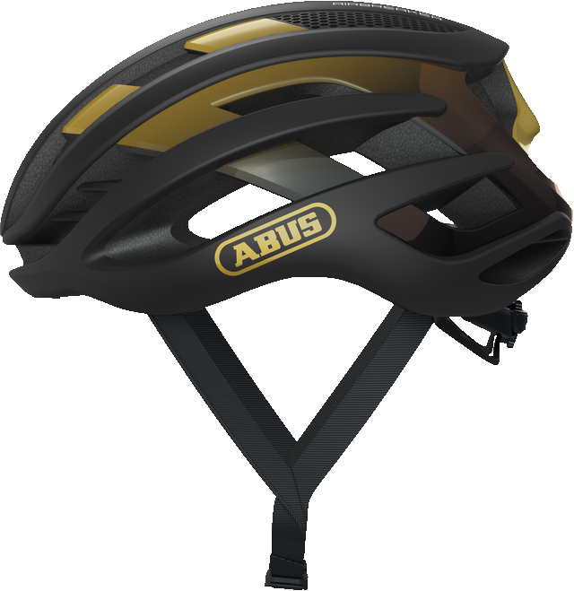 Велошлем спортивный ABUS AIRBREAKER Black Gold L (59-61 см)