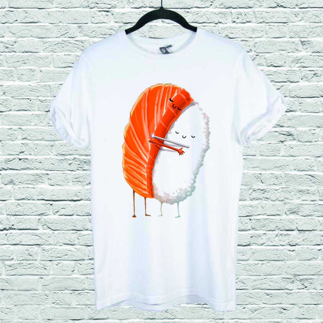 Футболка YOUstyle Sushi Hug 0013 M White