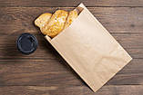 Паперовий пакет під випічку 170*30*230 мм бурий крафт пакет саше, фото 2