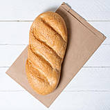 Паперовий упаковочный пакет для хліба 220*60*340 мм крафт пакет бурий, фото 2