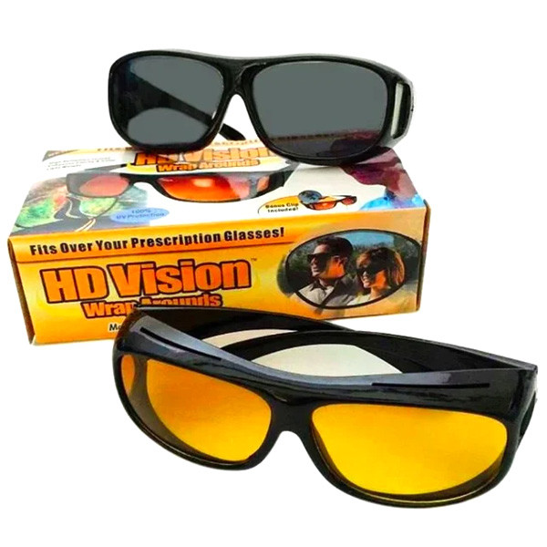 Антиблікові окуляри для водія HD Vision WrapArounds 2 в 1 День + Ніч