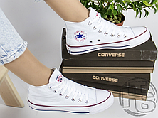 Жіночі кеди Converse Chuck Taylor All-Star Ox High-Top White M7650C, фото 3