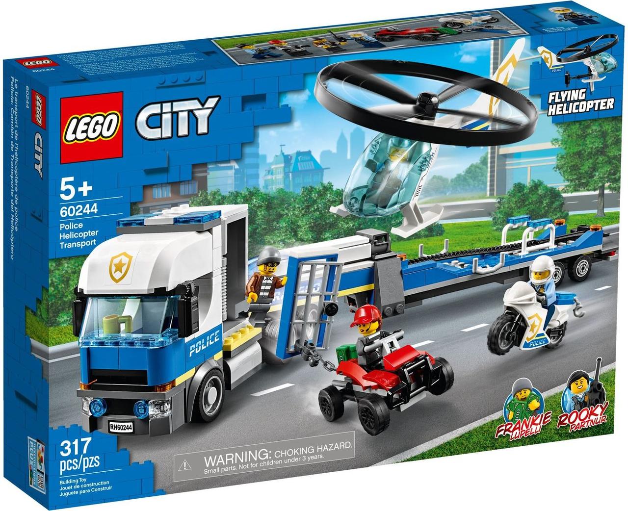 Lego City Поліцейський вертолітний транспорт 60244