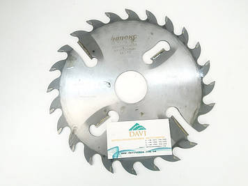 Пиляльний диск D250 d32/50 z16+2 (2,6/3,8) Інтекс з підрізними ножами напаянный твердим сплавом ВК