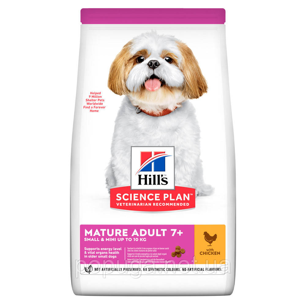 Hill's SP Canine Mature Adult 7+ Small & Miniature Chicken корм для собак дрібних порід від 7 років, 3 кг