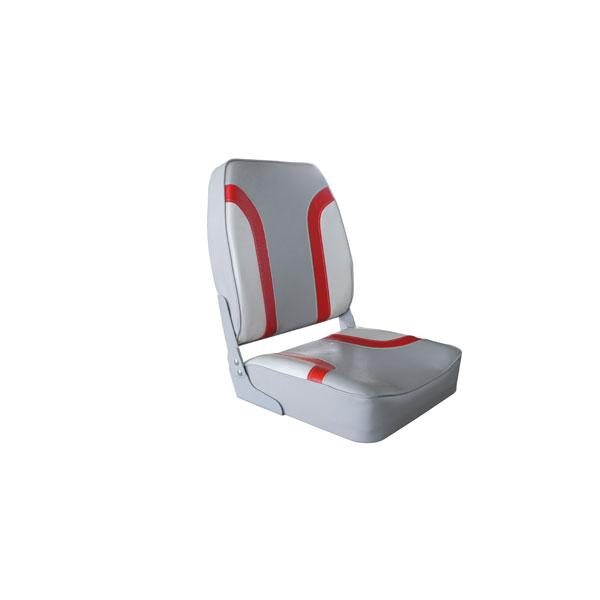 Крісло високе світло-сіре/червоне/біле 1001003