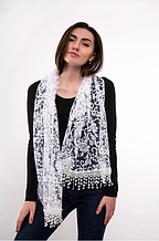 Святковий шарф Вівея, 170*60 см, білий