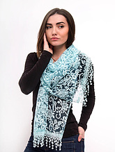 Святковий шарф Вівея, 170*60 см, світло-блакитний