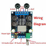 Плата звукового стереопідсилювача D-КЛАСА XY-502, TPA3116, 2*50W СТЕРЕО, фото 2