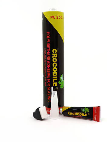 Набір для вклейки скла Crocodile (Крокодил) PU 200.1 310мл + 200.3 10мл, фото 1