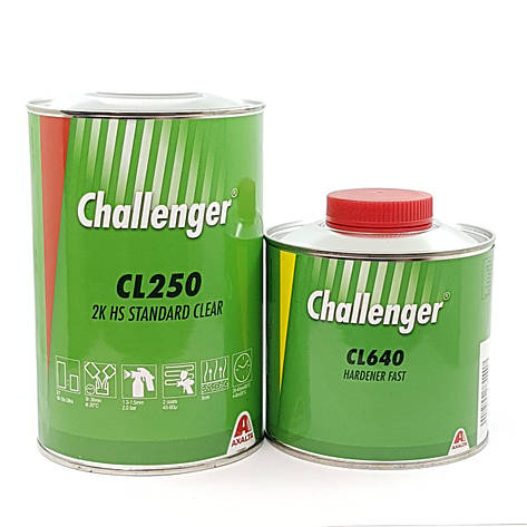 Лак акриловий Challenger HS CL250 1 л + затверджувач CL650 0,5 л, фото 1