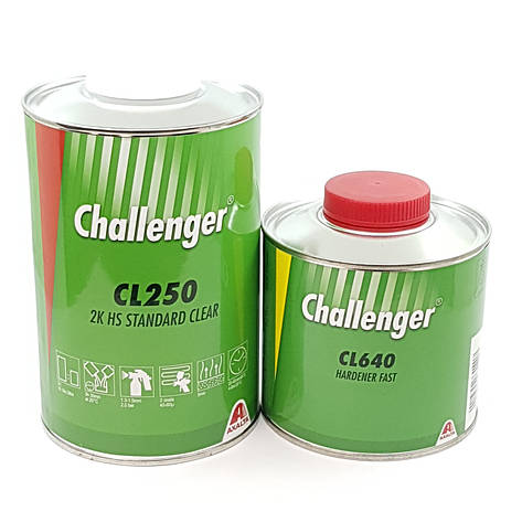 Лак акриловий Challenger HS CL250 1 л + затверджувач CL650 0,5 л, фото 3
