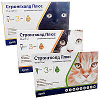 Zoetis Stronghold PLUS капли от внутренних и внешних паразитов для кошек, 5-10 кг