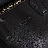 Жіноча чорна містка стильна сумка з двома ручками, фото 2