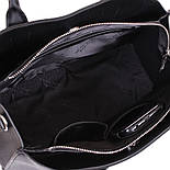 Жіноча чорна містка стильна сумка з двома ручками, фото 3