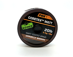 М'який поводочний матеріал Fox Matt Coretex Gravelly Brown 20lb