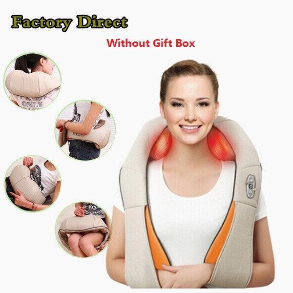 Роликовый массажер для тела спины и шеи плеч Massager of Neck Kneading вибромассажер с подогревом - фото 3 - id-p1065578244