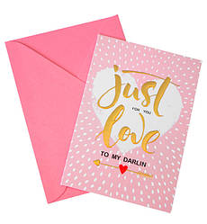 Листівка з конвертом для закоханих "Just love", Польща