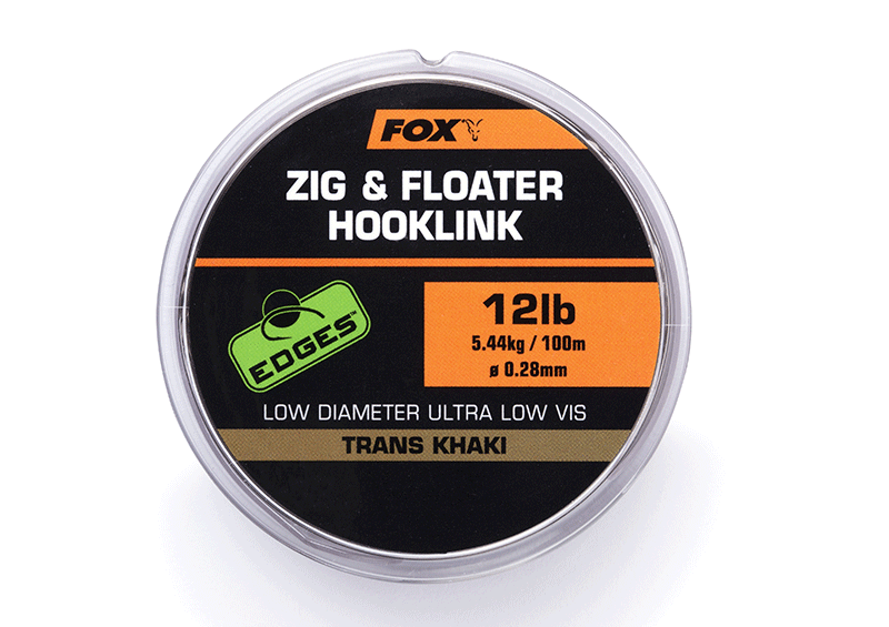 Повідкова волосінь Fox Zig and Floater Hooklink Trans Khaki - 12lb (0.28mm)