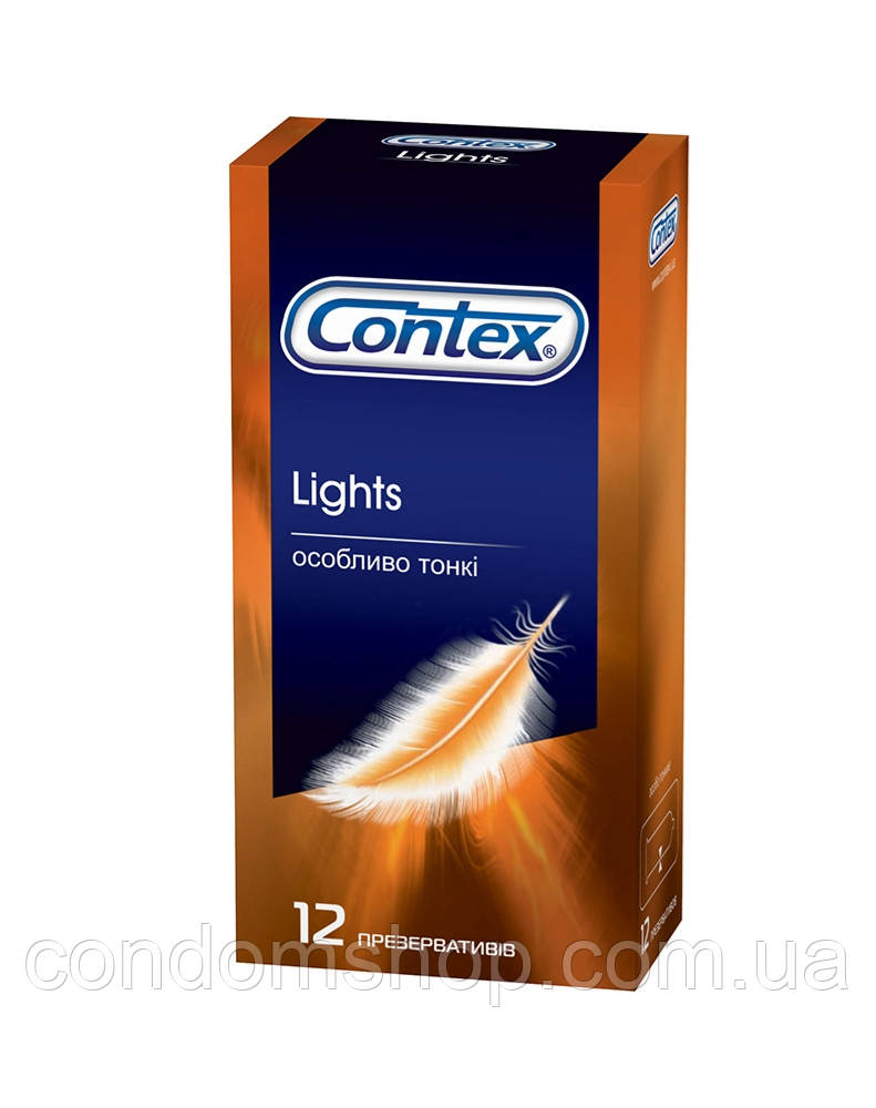 Презервативи Презервативи Contex Lights Особливо тонкі Особливостями тонків #12.Сроки до 2027 року. Оригінал.12 штук