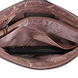 Шкіряна сумочка клатч сірого кольору, фото 3