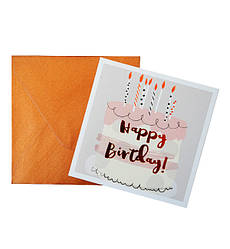 Листівка c конвертом "Happy Birthday cake", Польща