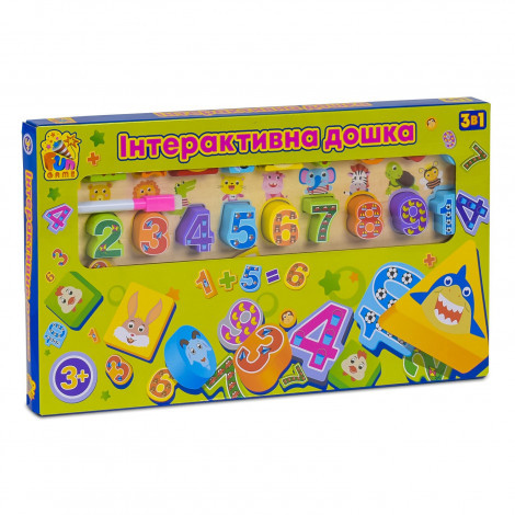 Інтерактивна дощечка Fun Game 3 в 1 з маркером для малювання (7409), фото 1