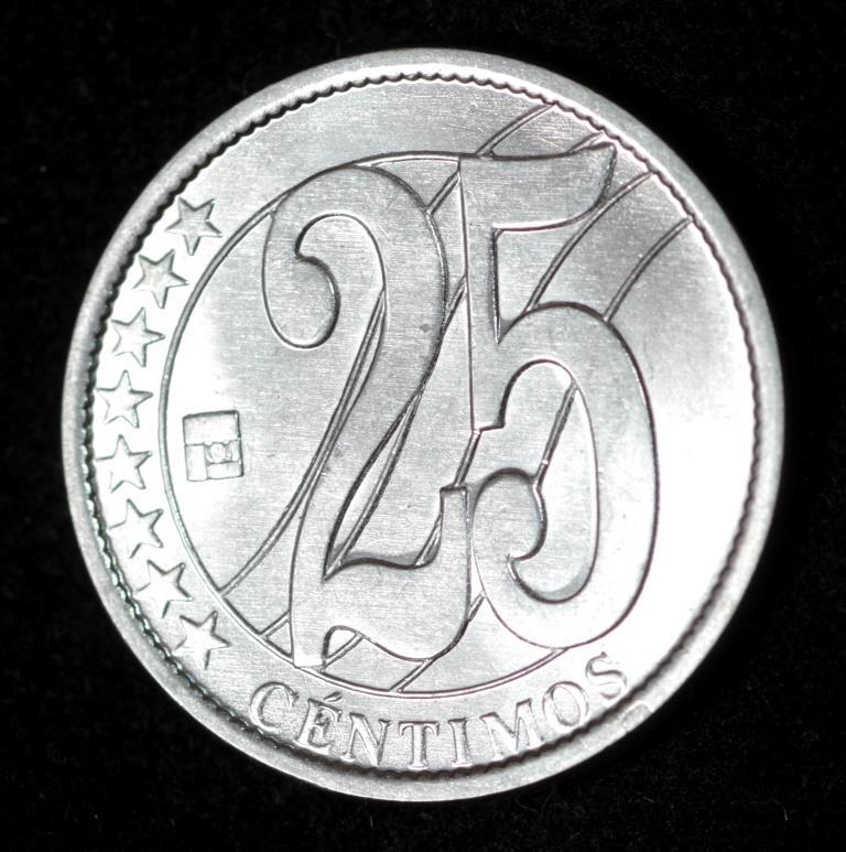 Монета Венесуели 25 синтимо 2007 р.