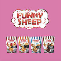 Карамельний фан на будь-який смак! Обирай свій улюблений Funny Sheep:у карамелі, у карамелі з арахісом, у карамелі з корицею, у шоколадній карамелі або у карамелі зі смаком молочного шоколаду! Enjoy!
