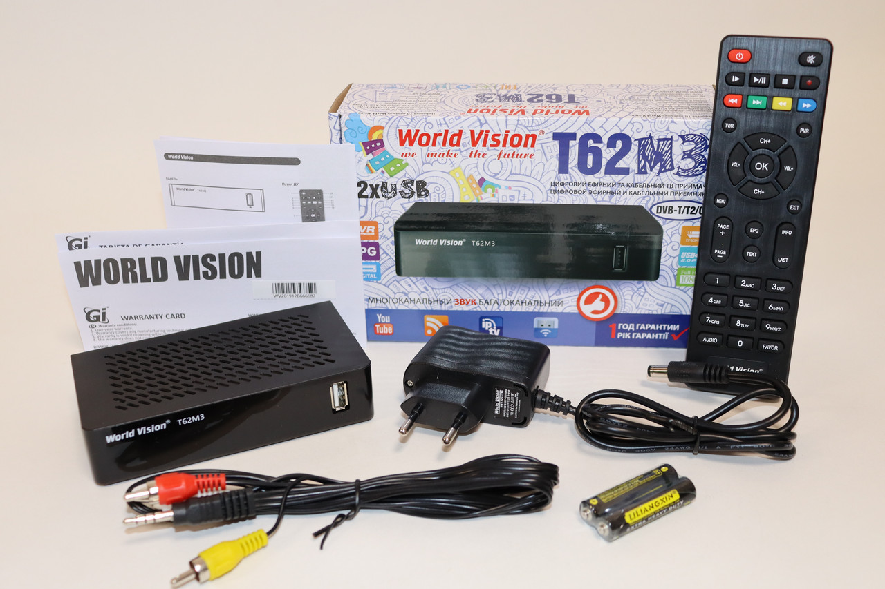 World Vision T62M3 цифровий ефірний DVB-T2 ресивер