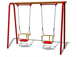 Гойдалка Подвійна "Класична". Розмір 2400х1800х2000. Колір н вибір