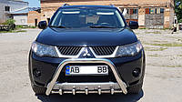 Кенгурятник с грилем (защита переднего бампера) Mitsubishi Outlander XL 2007-2012