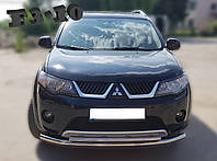 Захист переднього бампера (ус подвійний) Mitsubishi Outlander XL 2007-2012