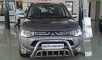 Кенгурятник двойной (защита переднего бампера) Mitsubishi Outlander III 2012-2015