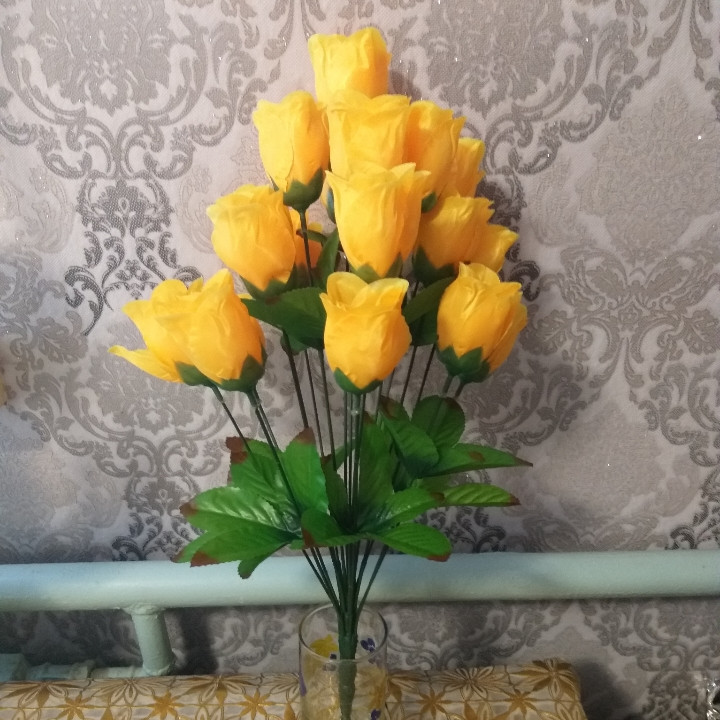 Искусственные цветы роза- бутон - фото 1 - id-p1157875834