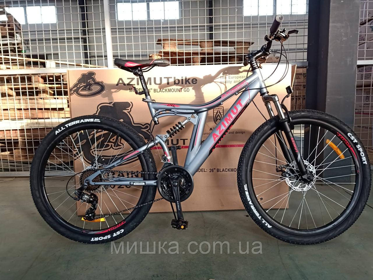 Велосипед гірський AZIMUT Blackmount 24" рама 16", FRD сірий