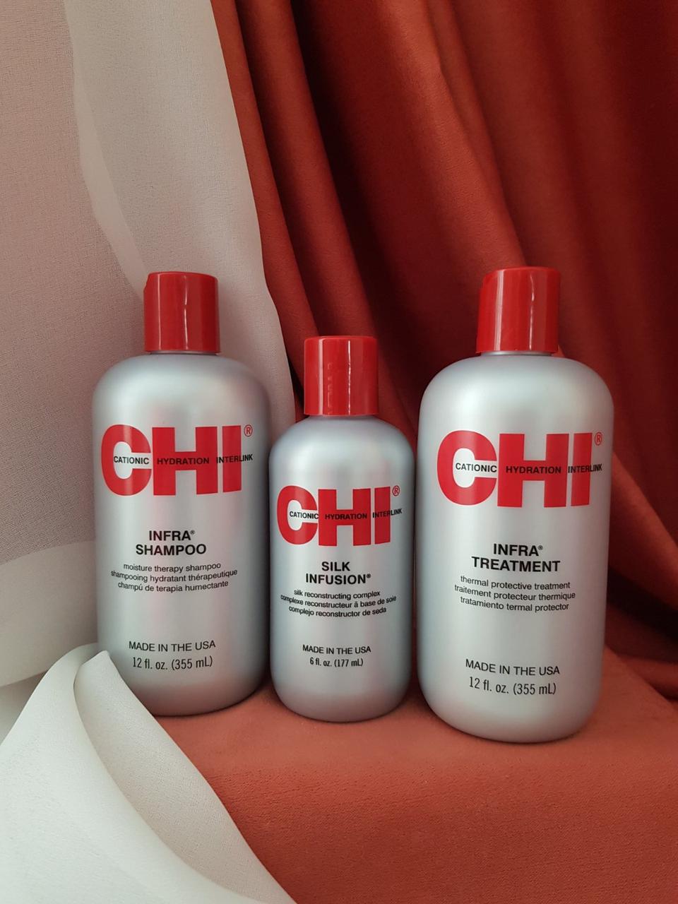 CHI Infra Traio (Silk Infusion 177мл+Шампунь 355 мл+ Кондиціонер маска 355 мл), фото 1