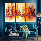 Модульна картина IDEAPRINT "Фантастичне місто", фото 2